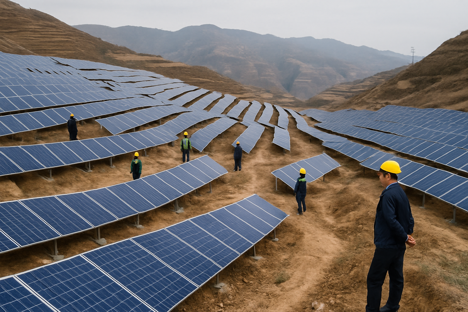 复杂地形安装特写